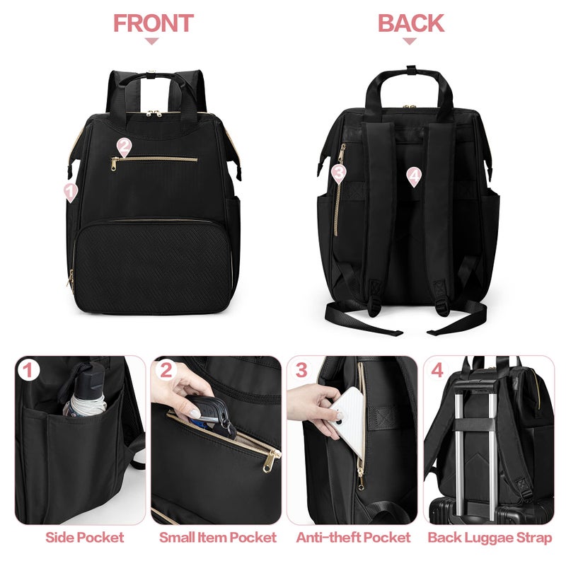 Fasrom Wearable Breast Pump Bag Backpack With Cooler and Tote, Compatible With Momcozy, Medela and Elvie Hands Free Pumps, Black (Patent Design) - Image 5